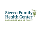 Sierra Family Health Center- Caring for you as a family logo with pine cone