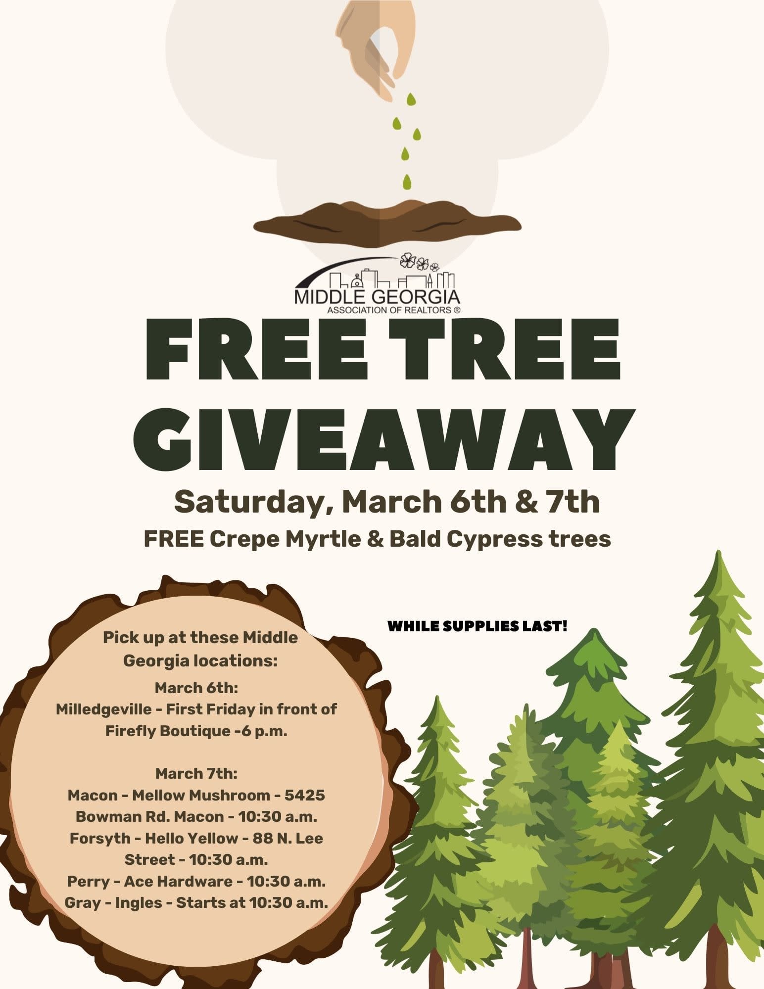 Free Tree Giveaway Flyer