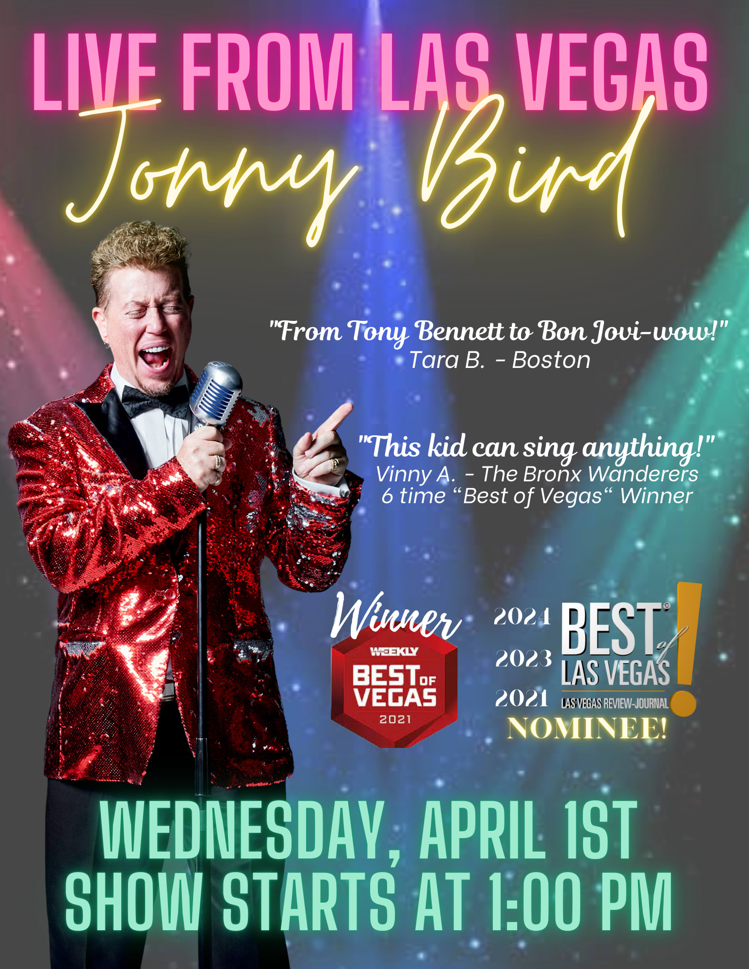 Johnny Bird Live Poster