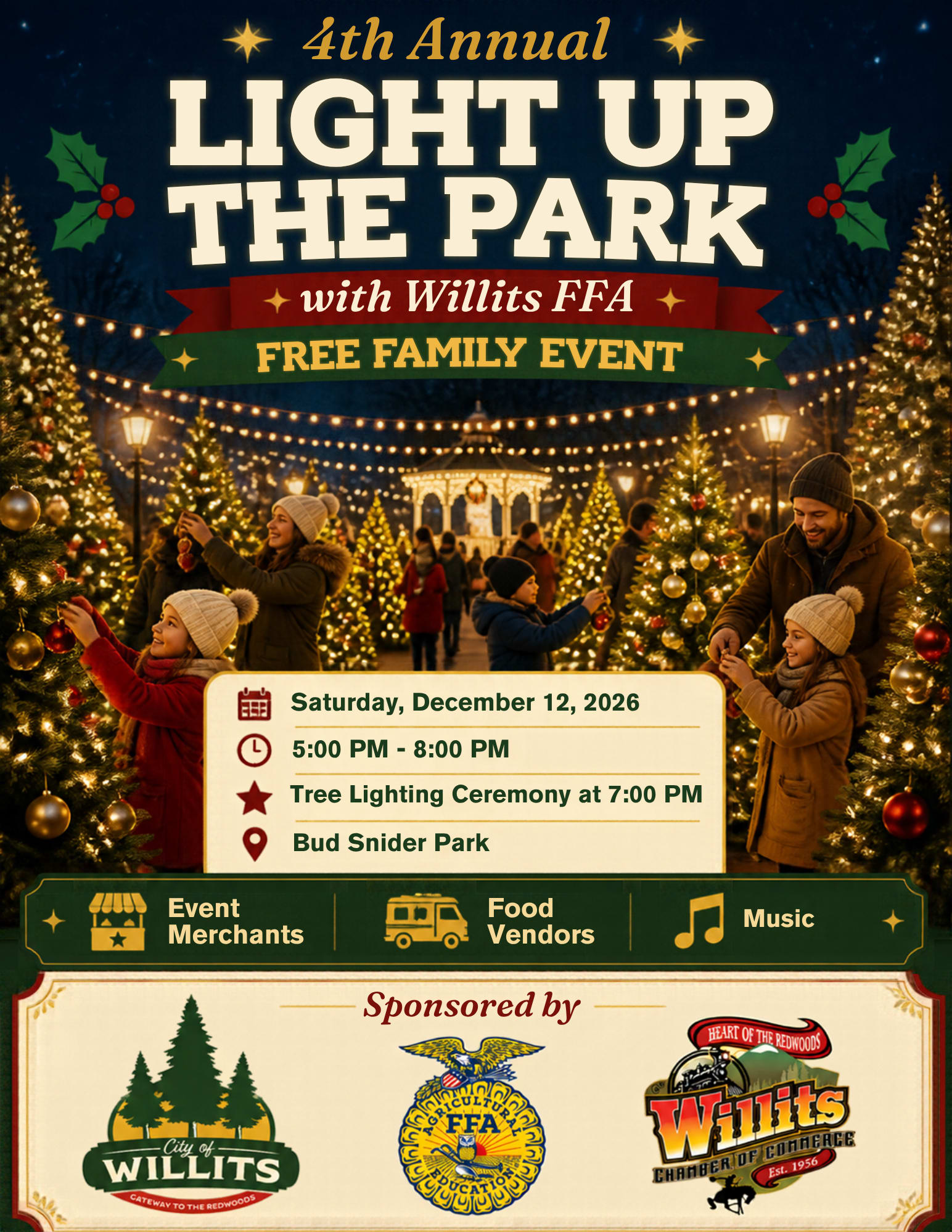 4th Annual Light Up The Park with Willits FFA