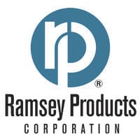 blue and white with black text logo for Ramsey Products