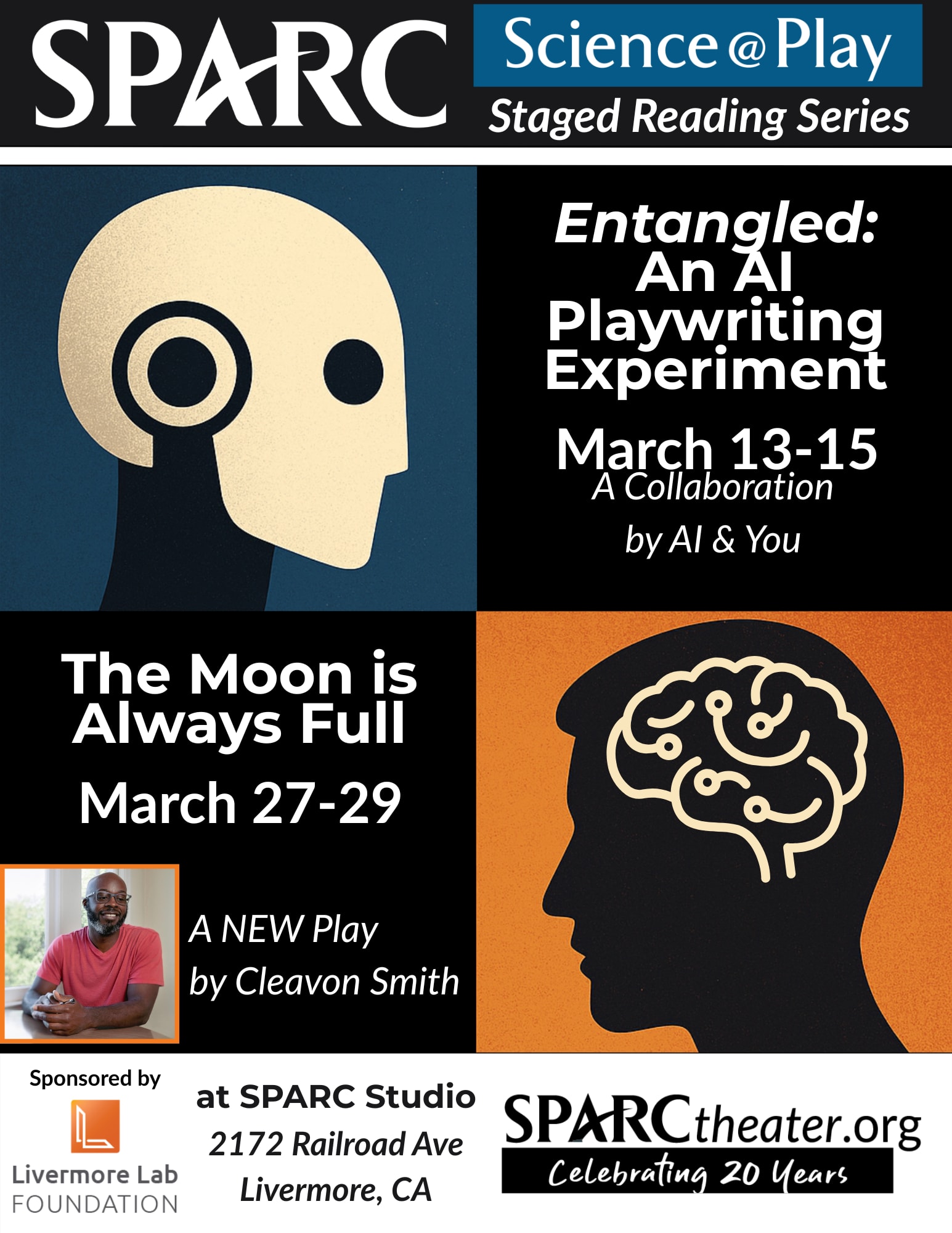 SPARC Science at Play reading series poster