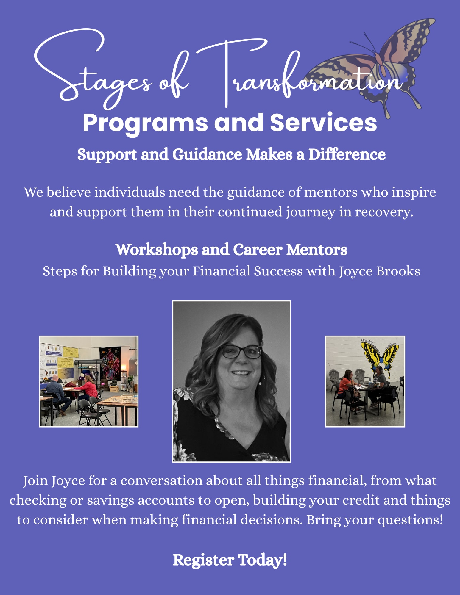 Workshops and Career Mentors - Monthly One On One Sessions