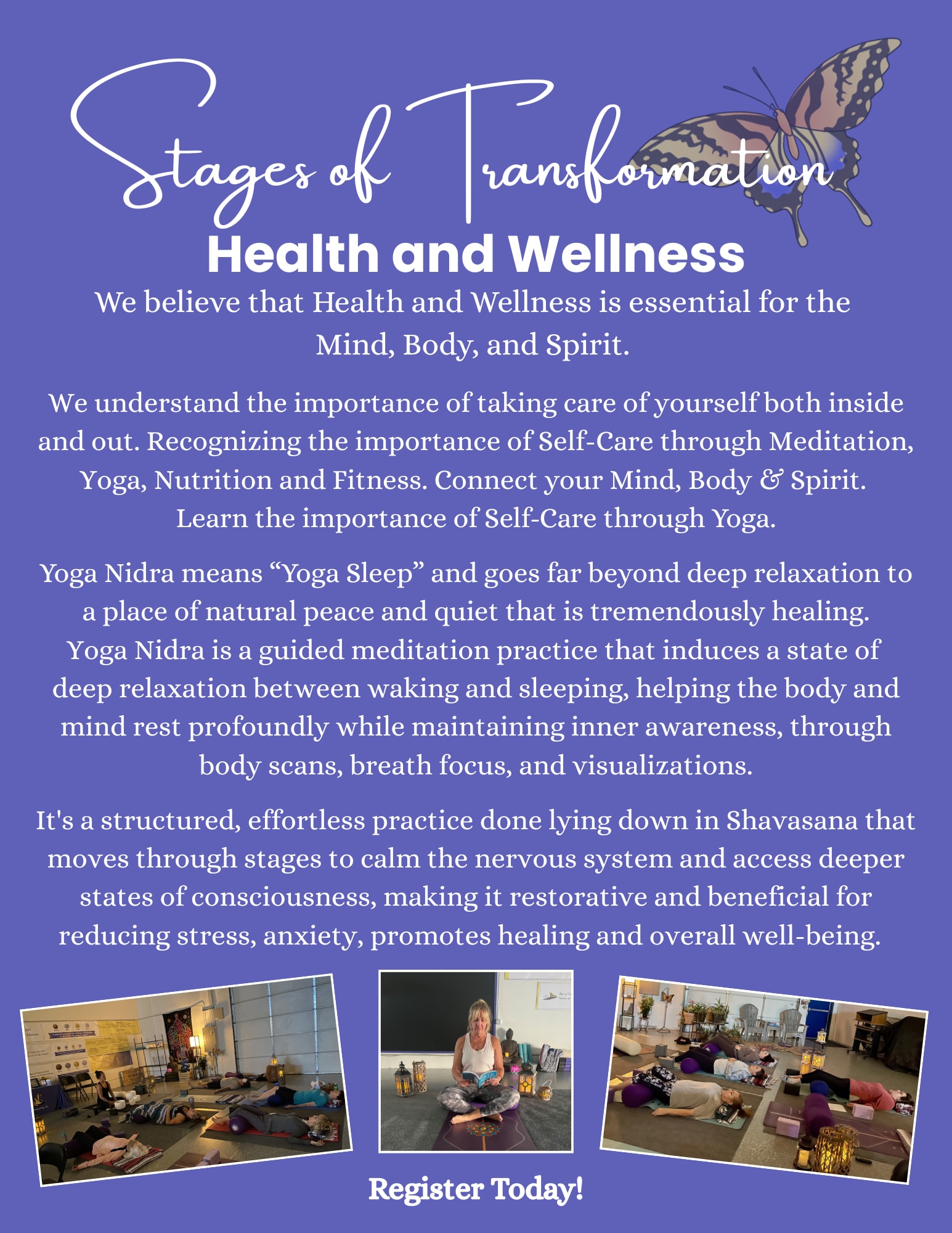 Health and Wellness - Mind, Body and Spirit
