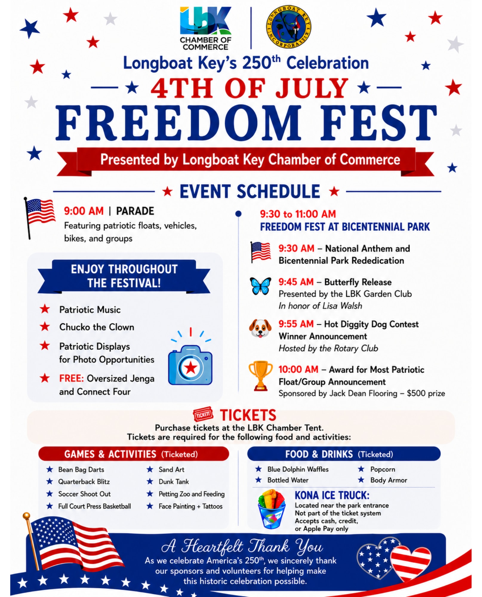 Freedom Fest Event Schedule
