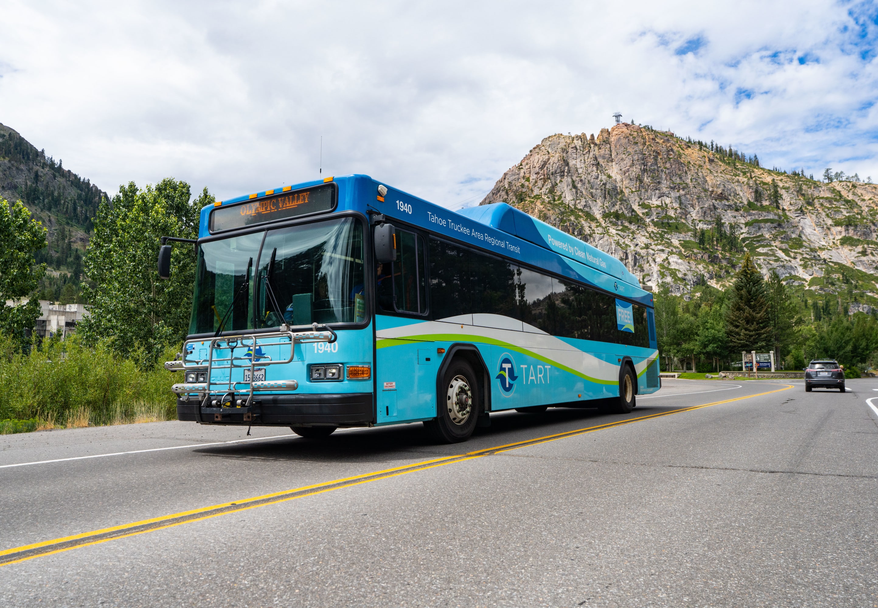 TART bus in Olympic Valley