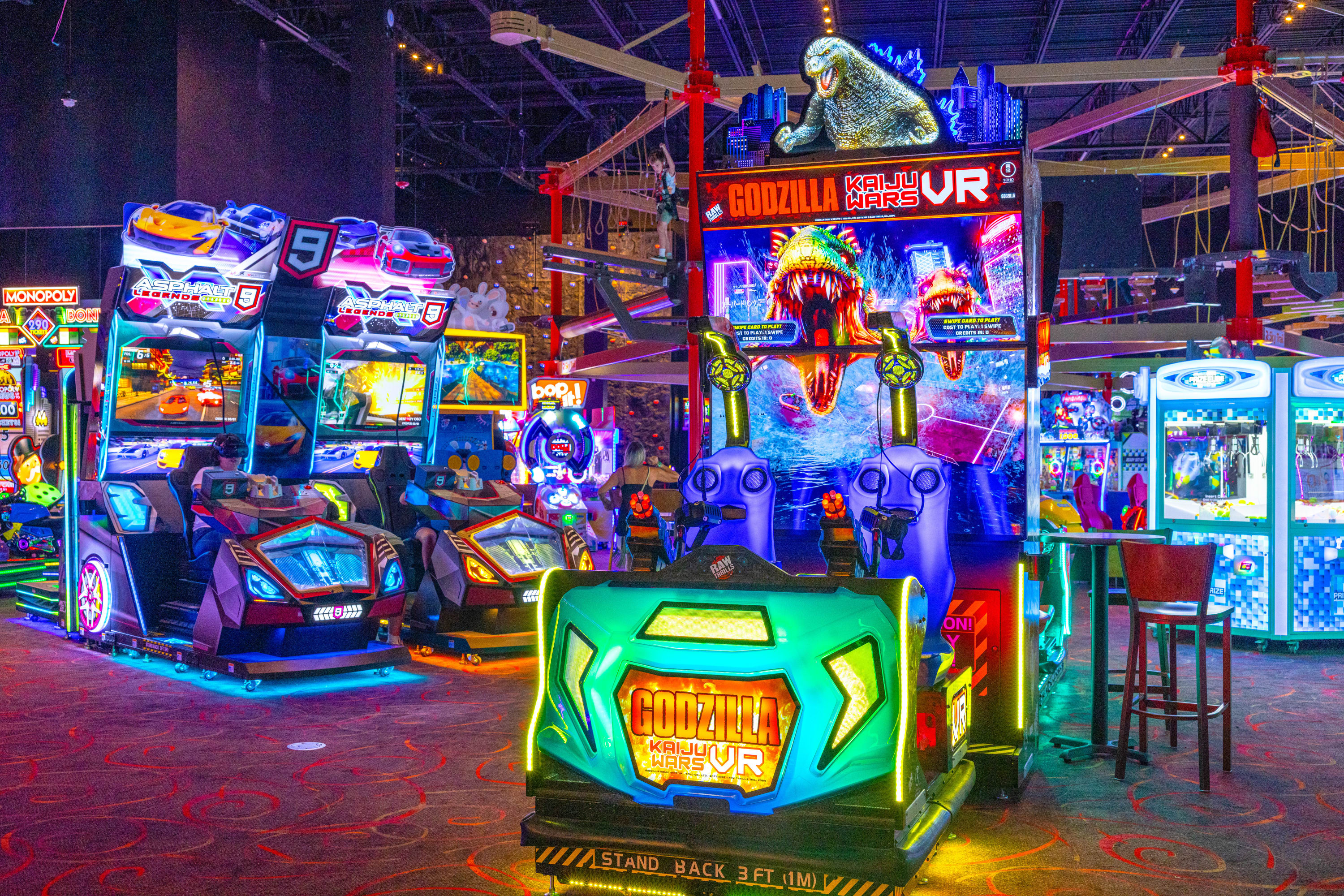 Video games available at the PINSTACK arcade