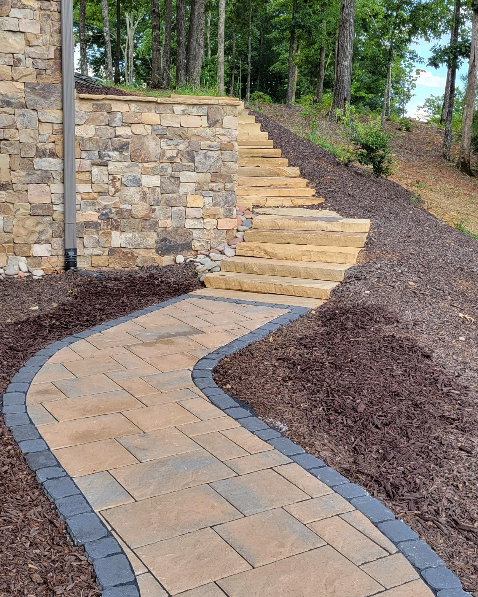 Paver walkway and steps