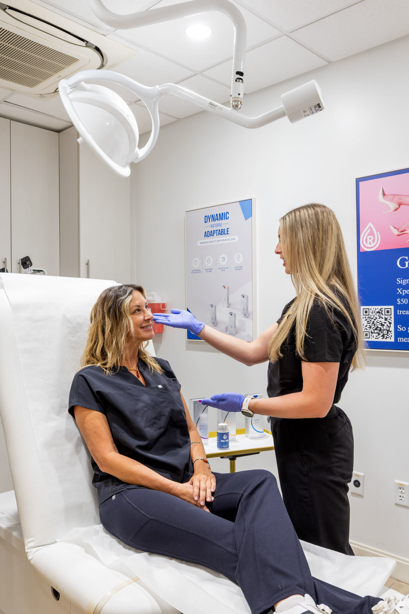 Alayna, Nurse Practitioner at Refresh - Aesthetics & Wellness, performing a patient evaluation at the St. Petersburg, Florida