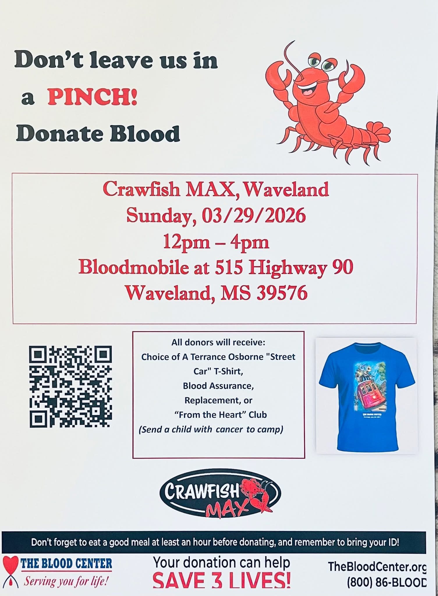 Don't Leave us in a Pinch! Donate Blood