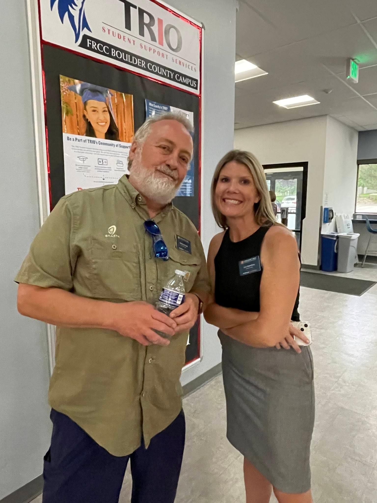 two people networking