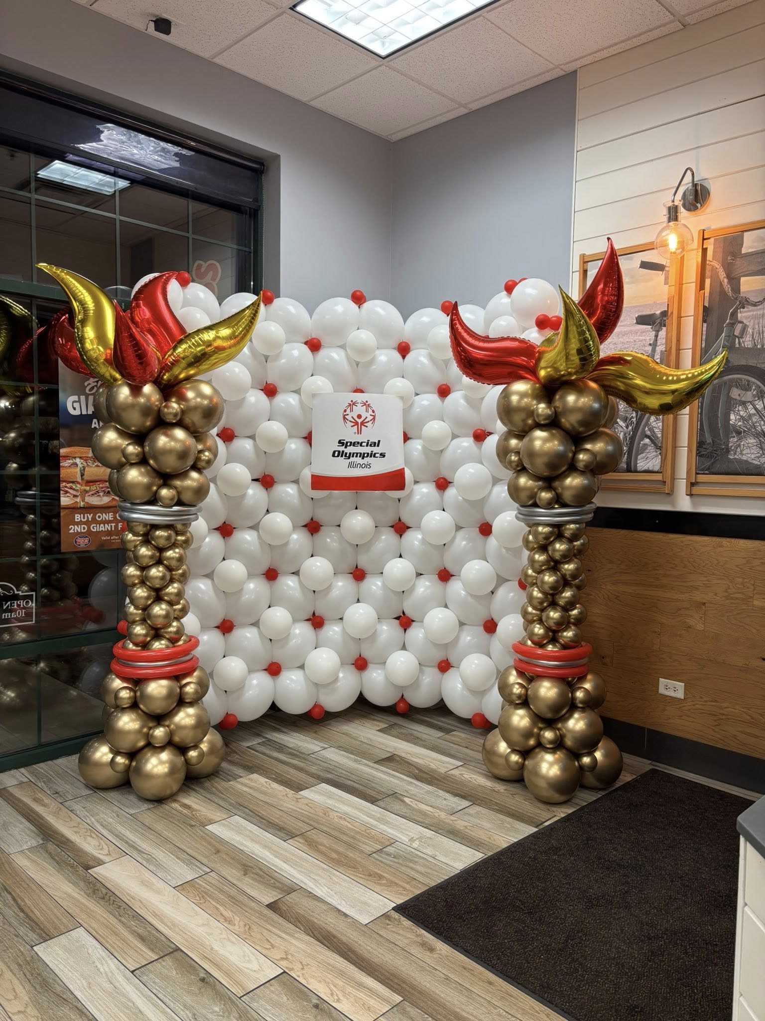 Special Olympics Balloon wall, Balloon wall, balloon towers,