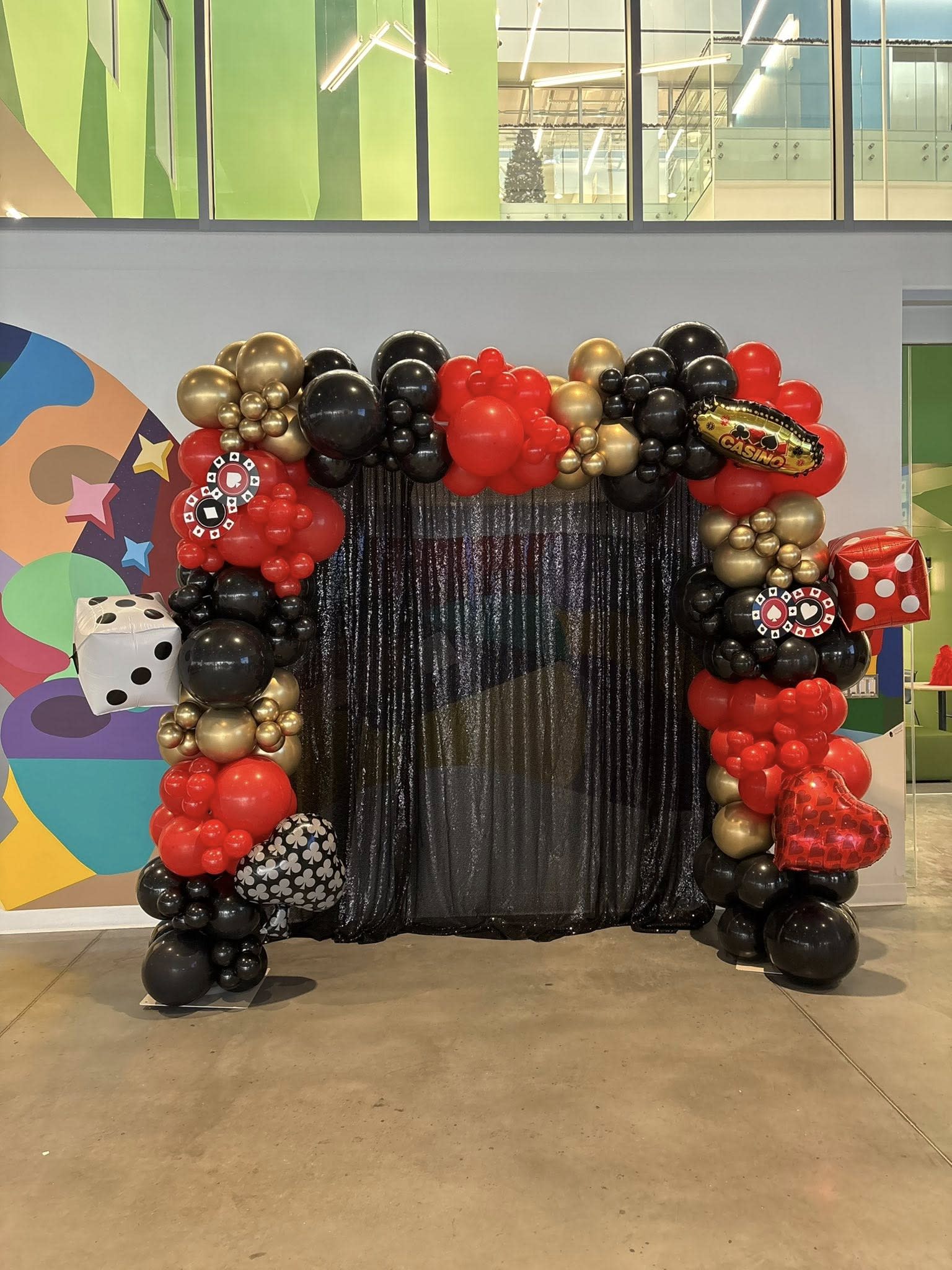 Casino Arch, Balloon Arch, Balloons at Meta,