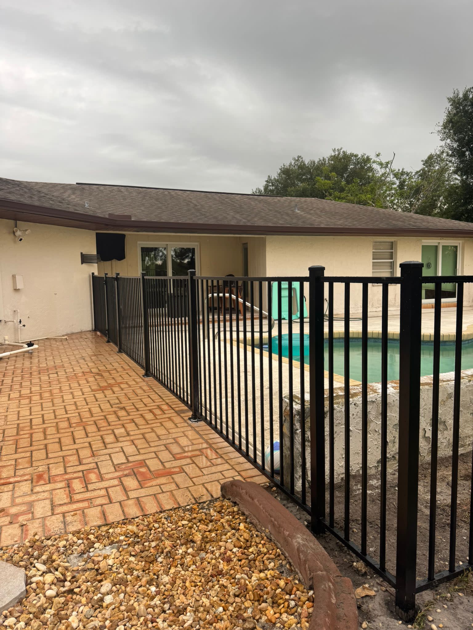 Black Aluminum Pool Fence