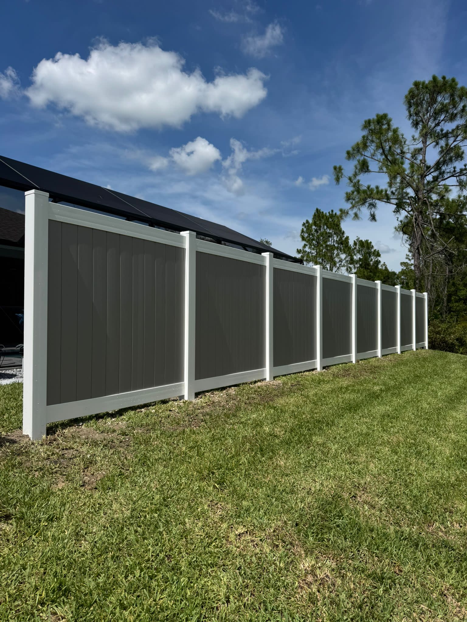Dual Tone Vinyl Privacy Fence
