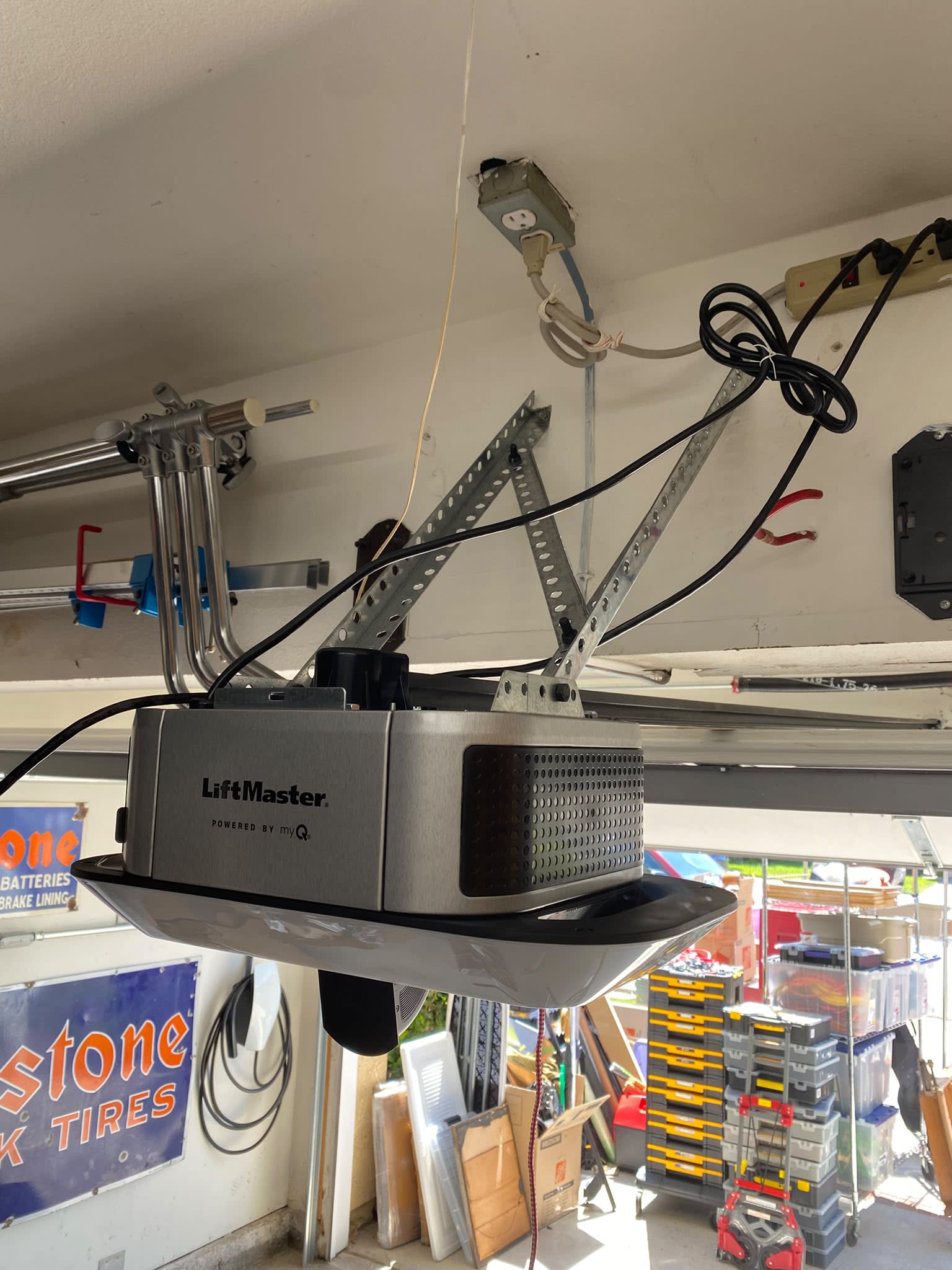LiftMaster garage door opener installed in an Orange County garage