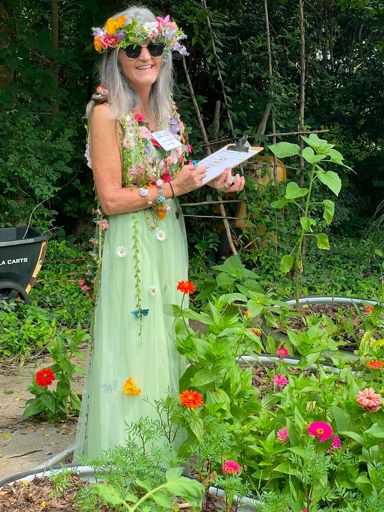 Extension Master Gardener volunteer participating in a pollinator education and outreach activity