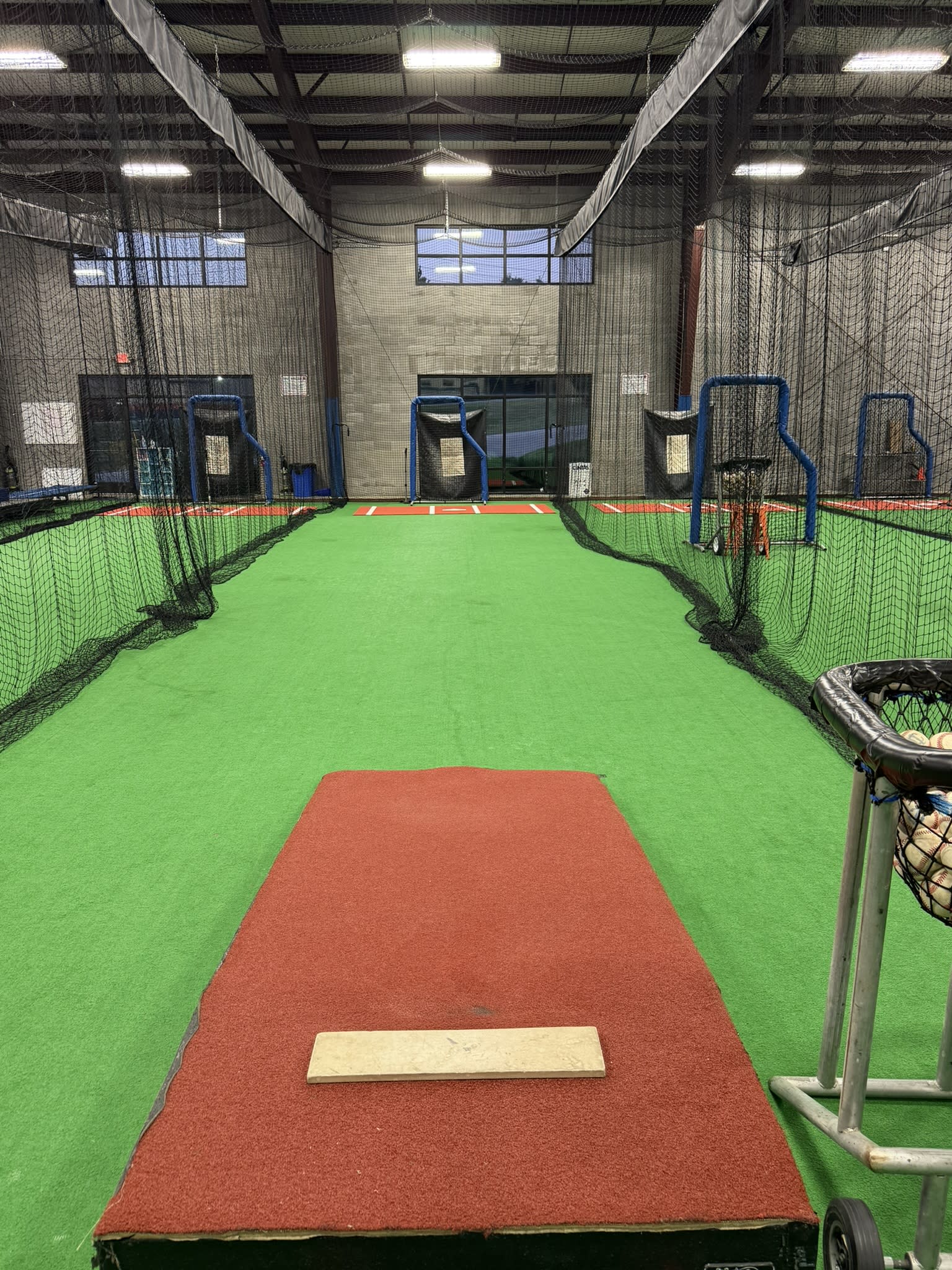 Baseball lanes at 90 feet long with pitcher's mound