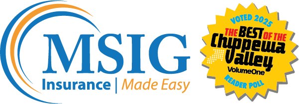 MSIG Voted 2025 Best Local Insurance Office in the Chippewa Valley by Volume One's Reader Poll