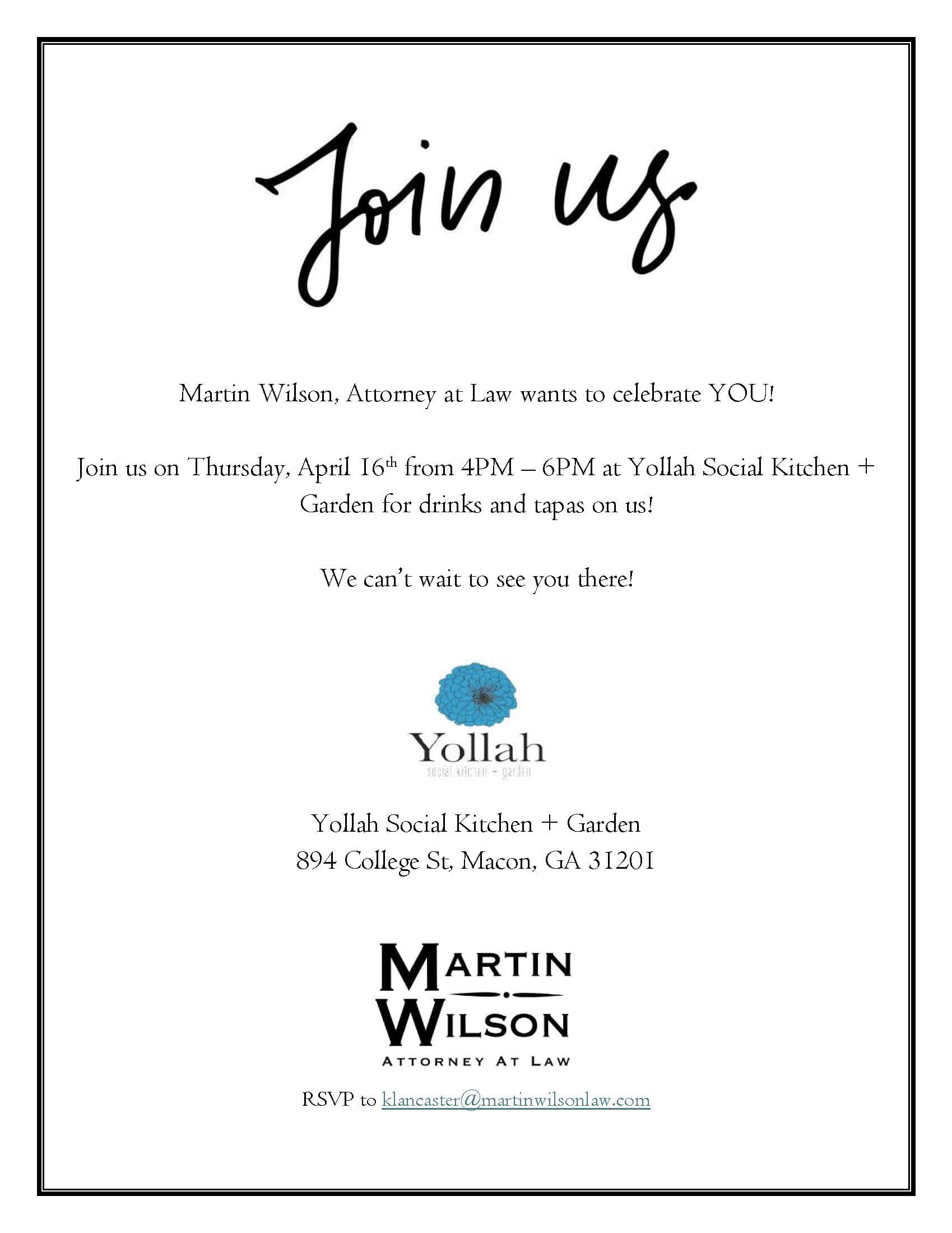 Martin Wilson Yollah Event