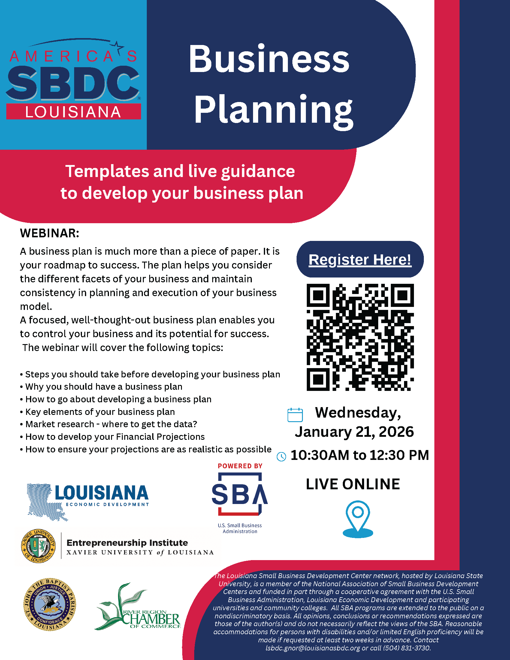 Louisiana SBDC Business Planning Seminar