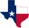 Texas shaped Texas flag