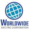 Worldwide Electric Corporation logo in shades of blue