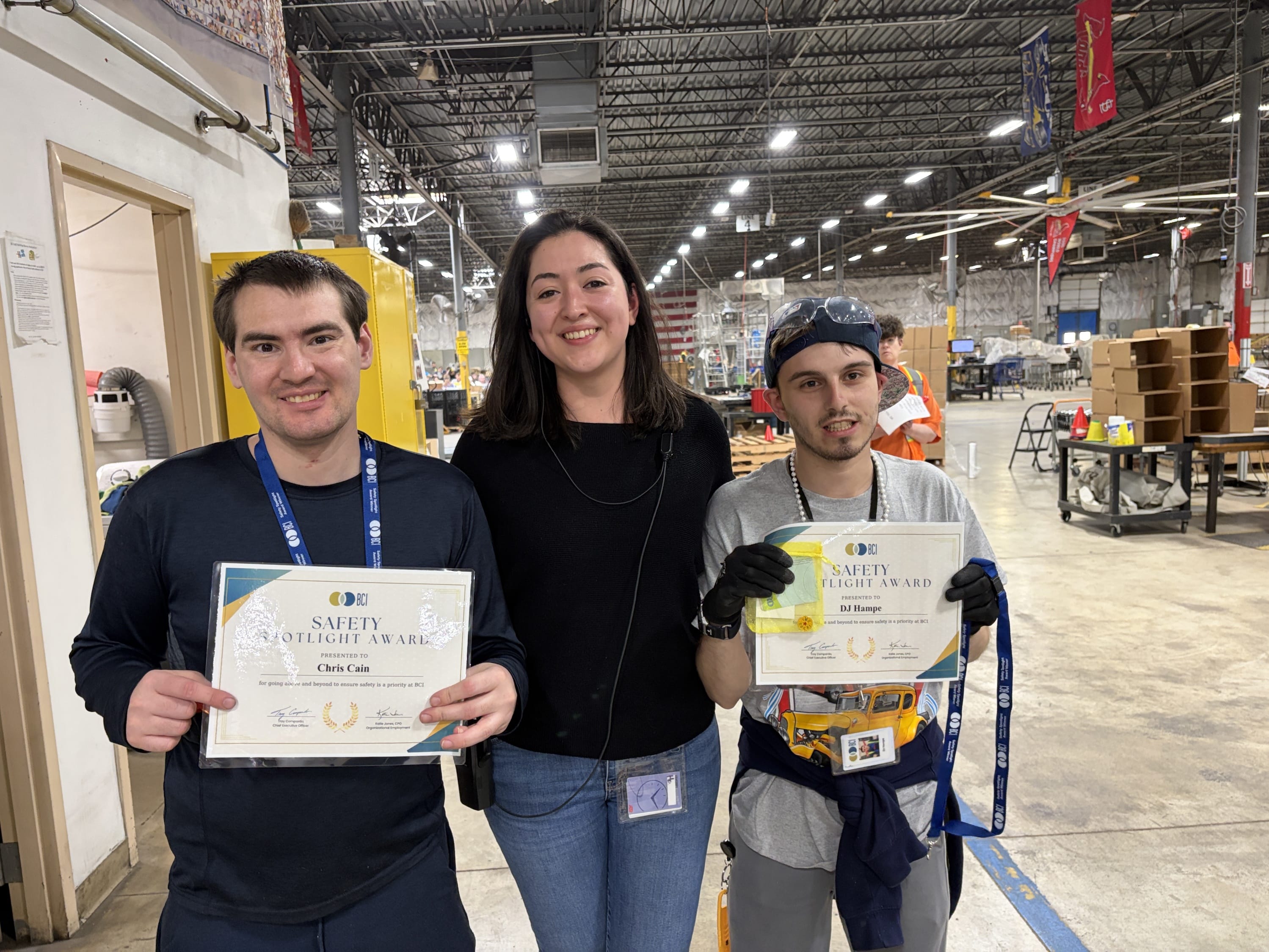 April 2026 Safety award winners at BCI