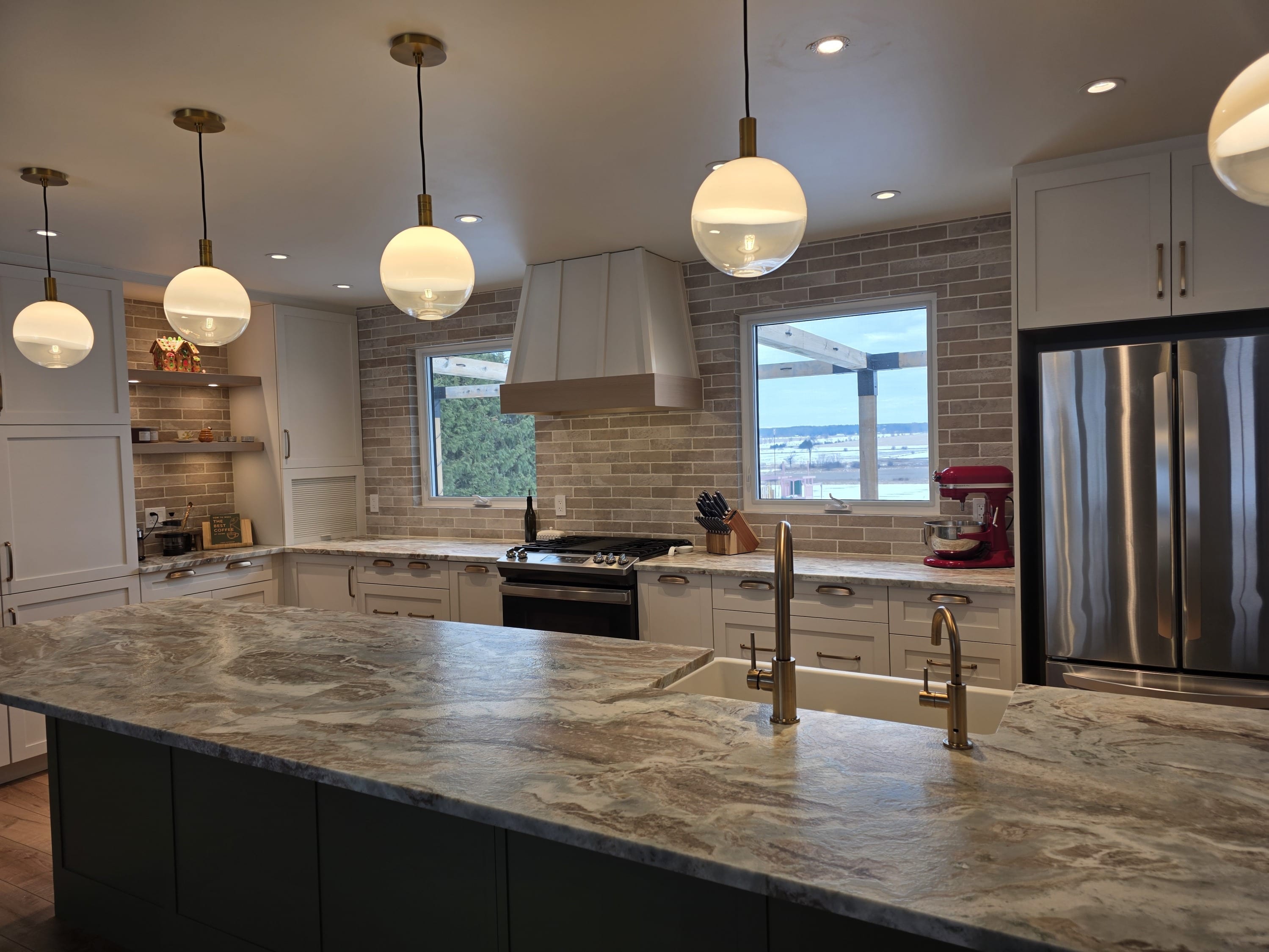 custom lighting, custom kitchen
