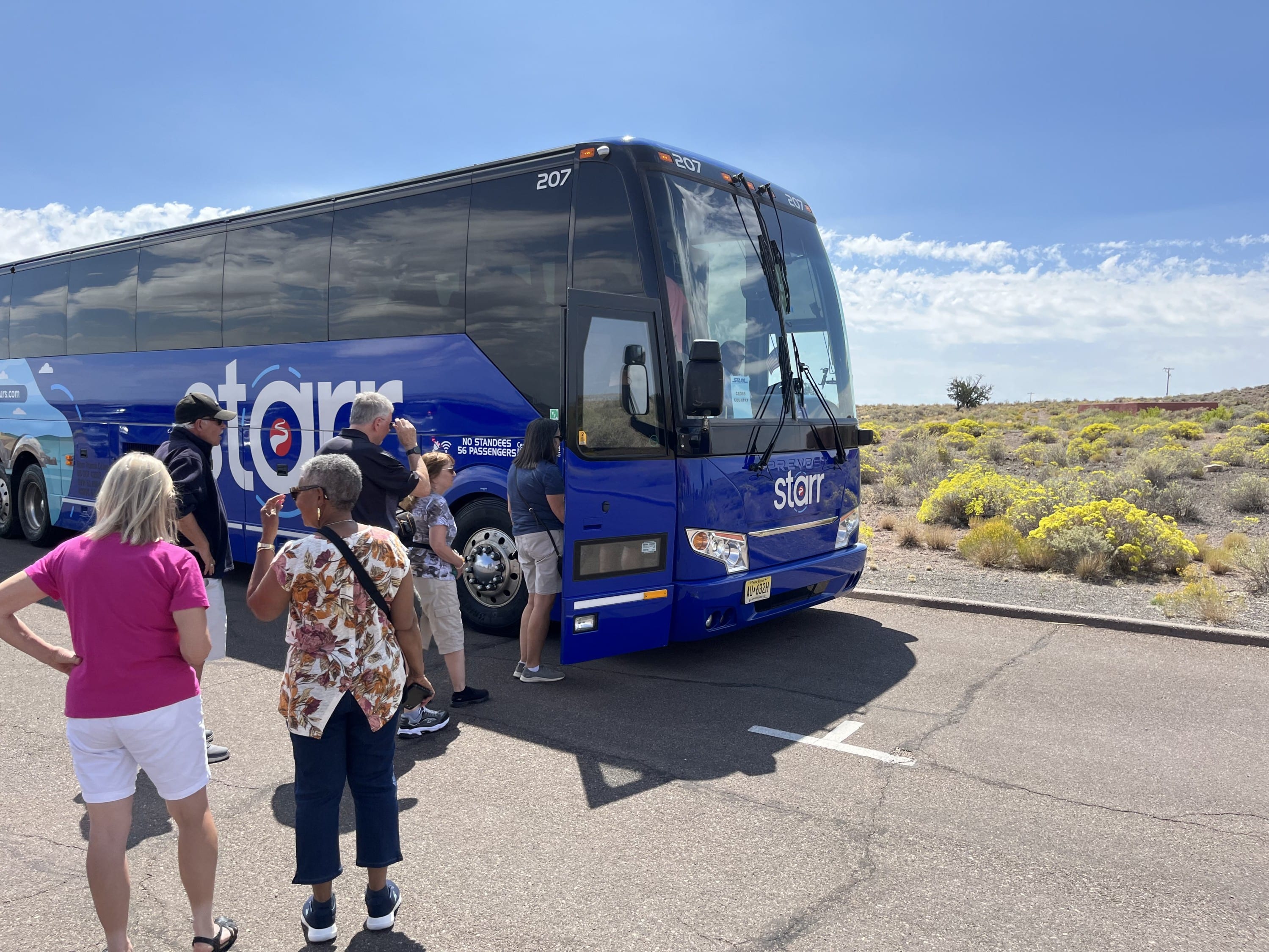 Passengers Loading Starr Bus Charter & Tours Motorcoach