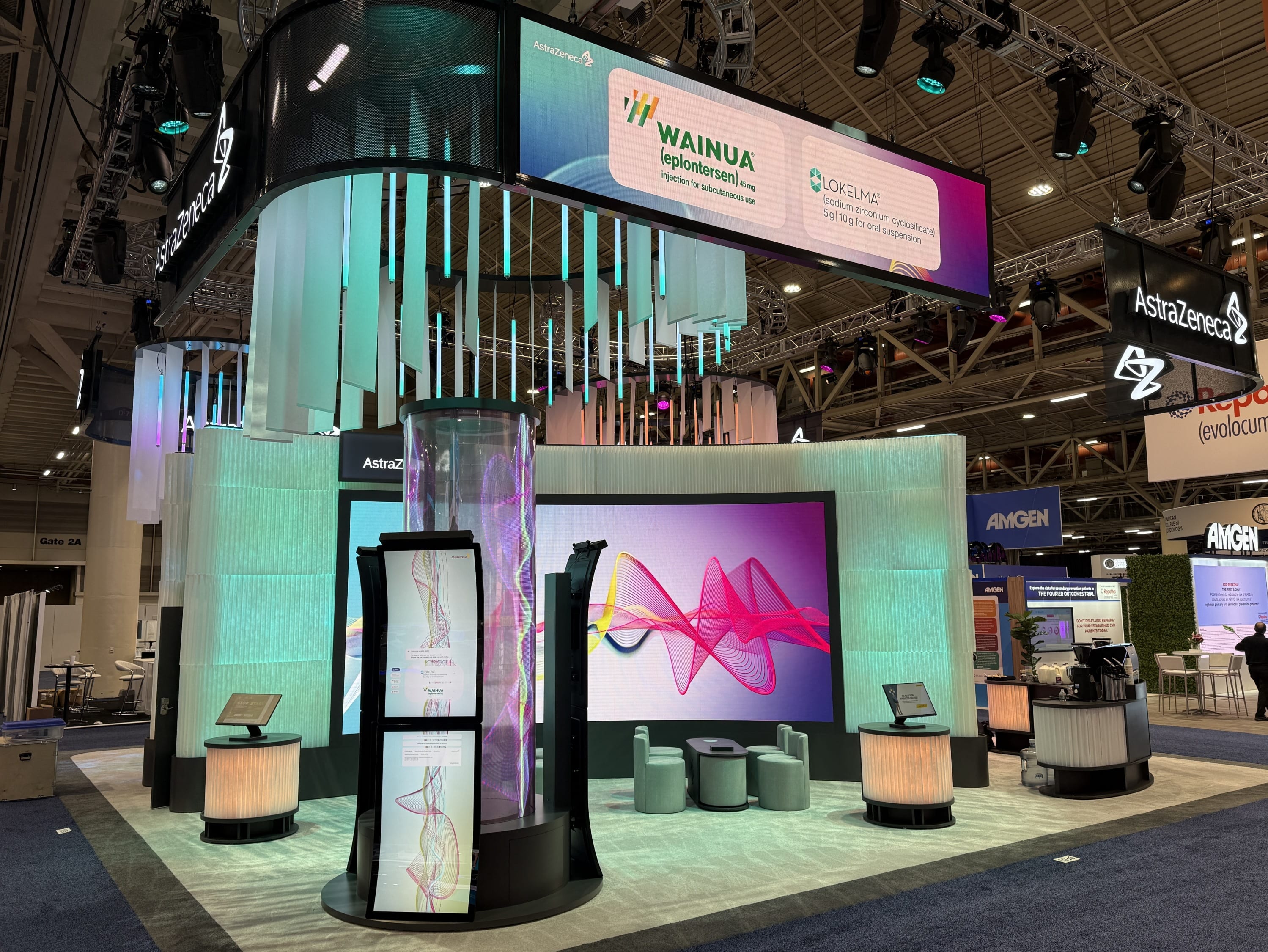 Trade show booth with LED