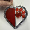 Puppy Love pawprint heart stained glass panel project