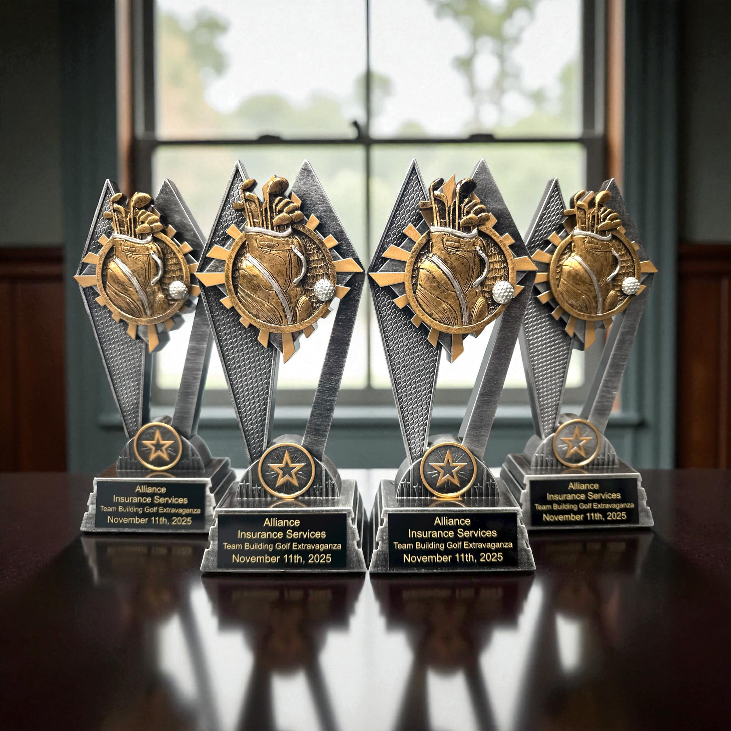 Custom trophies for sports, corporate recognition, schools, tournaments, and special events.