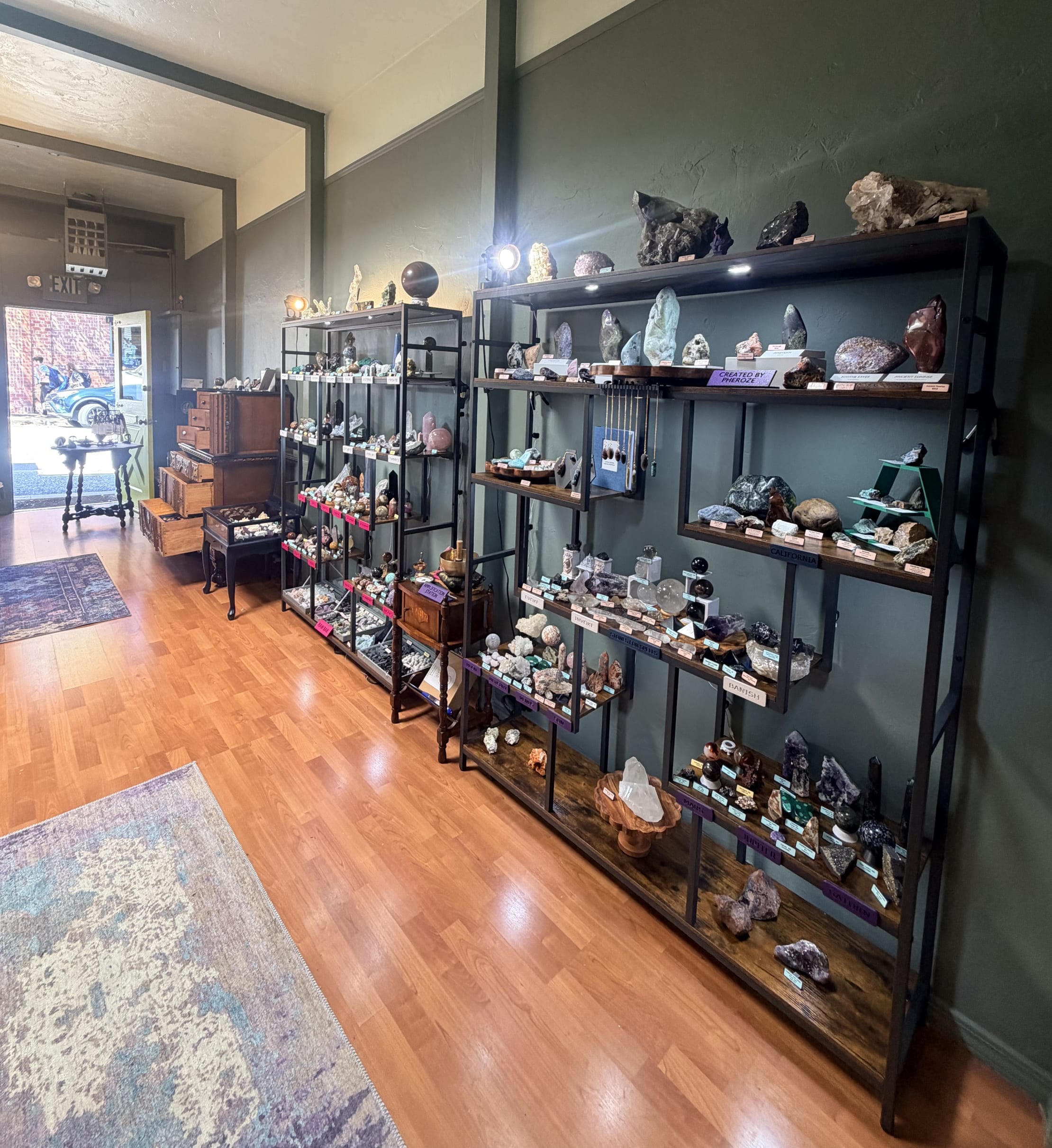 Vikata Lapidary and Magick Crystal Shelves
