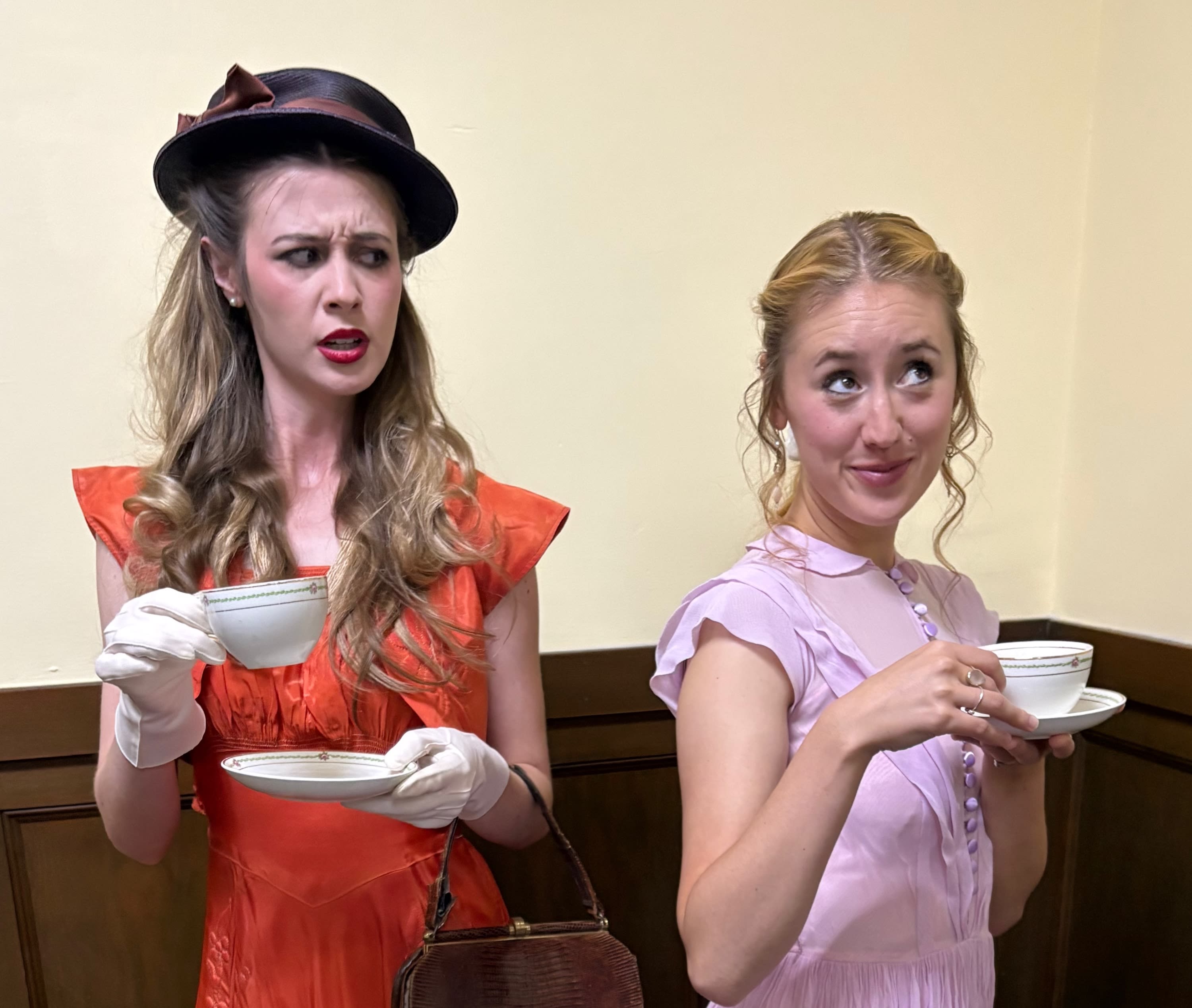 Bri Hunter as Gwendolyn and Sophie Ruf as Cecily, photo by Jay Manley