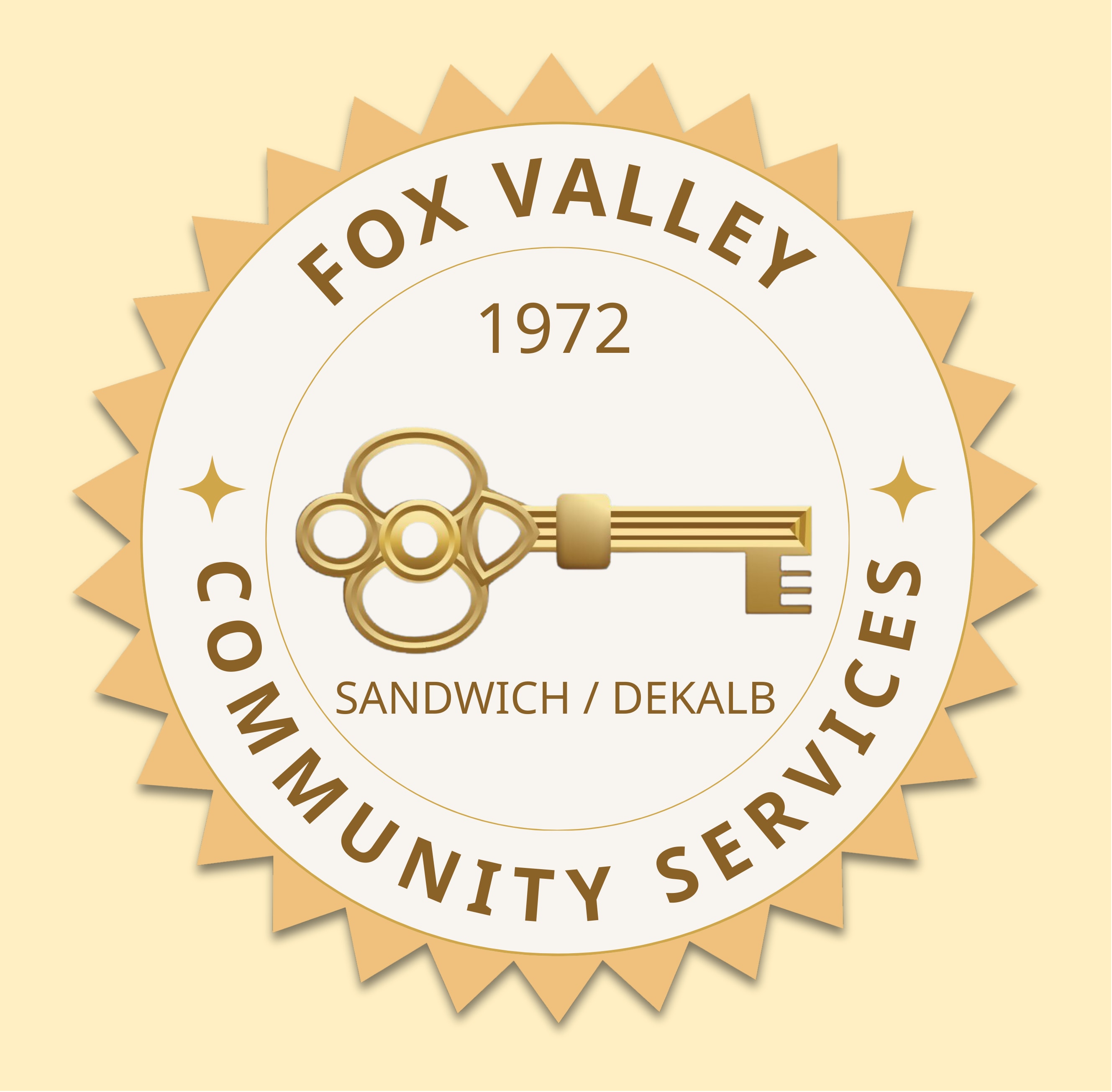 Gold Key, Sandwich, DeKalb, EST 1972, Fox Valley Community Services