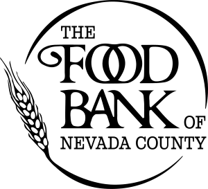 The food Bank of Nevada County logo with a circle turning into wheat