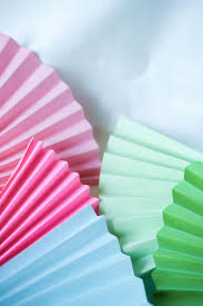 Colorful paper fans