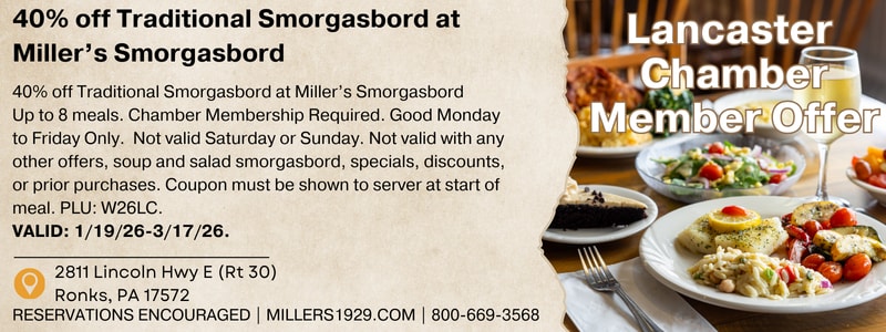 40% Coupon to Miller's on Traditional Smorgasbord