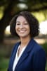 Headshot of Assistant City Manager Danielle Navarro outdoors in navy blazer and white blouse
