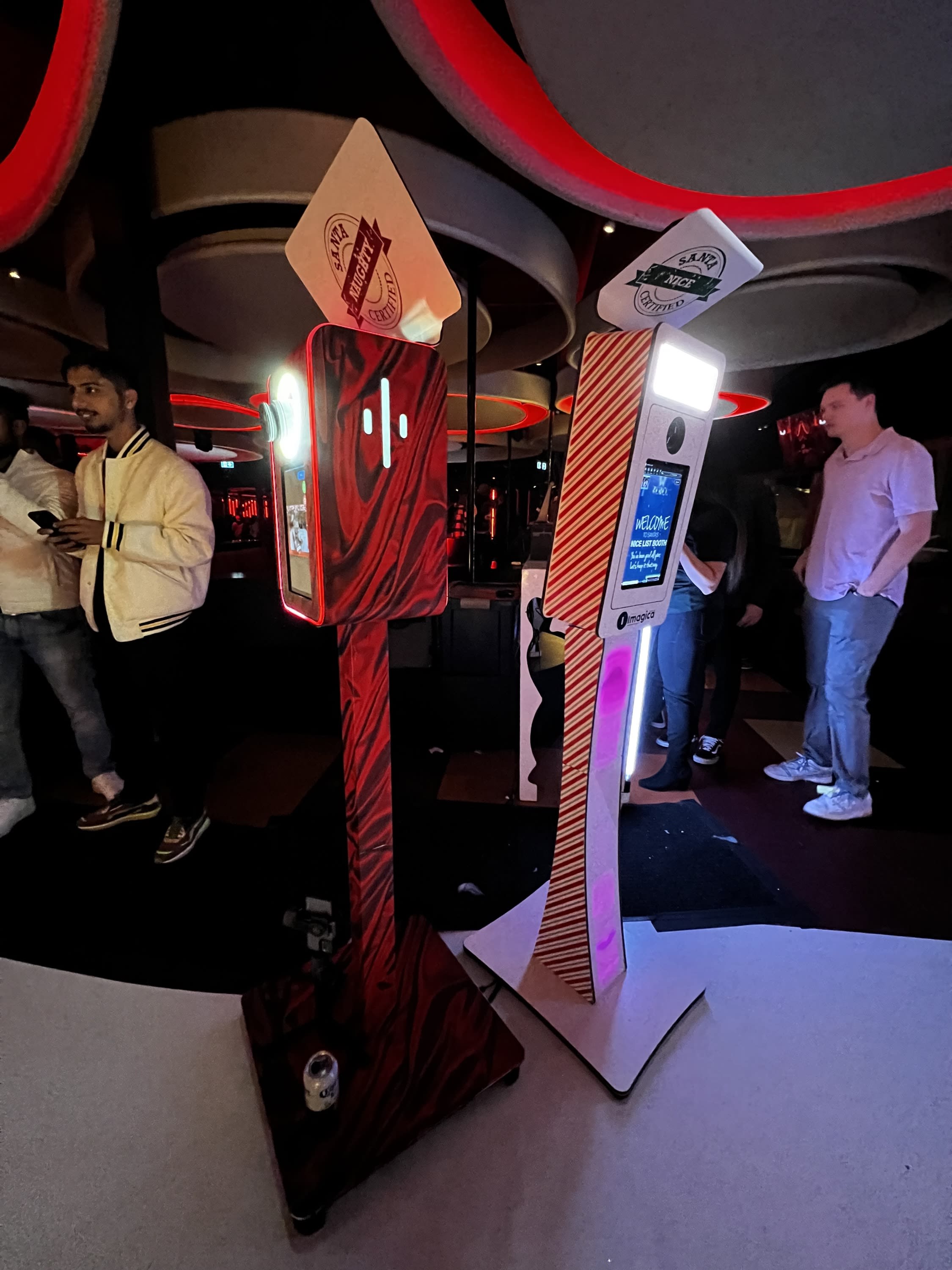 The Naughty and Nice booths at Rebel Nightclub - Imagica