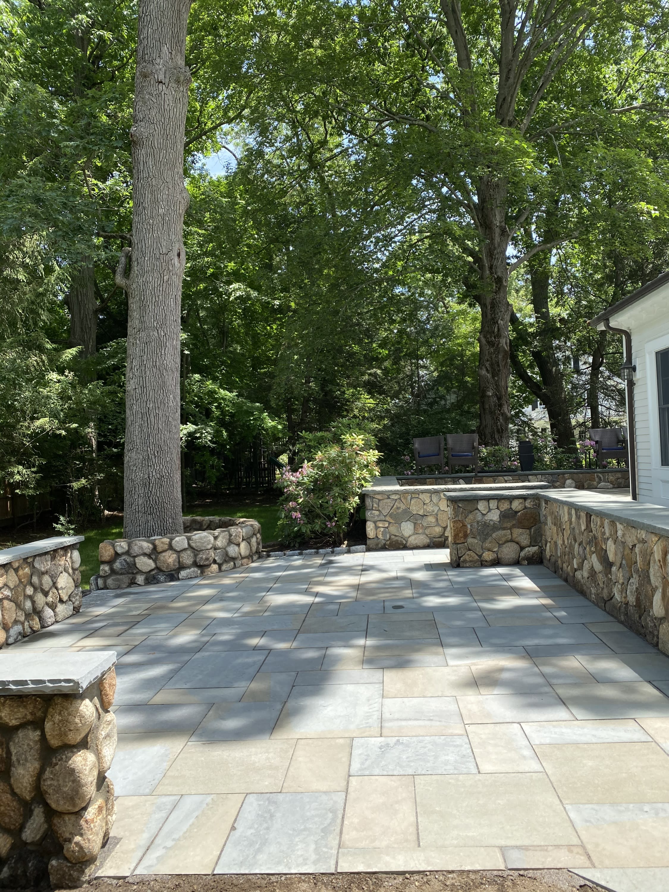 Bluestone Patio & fieldstone walls