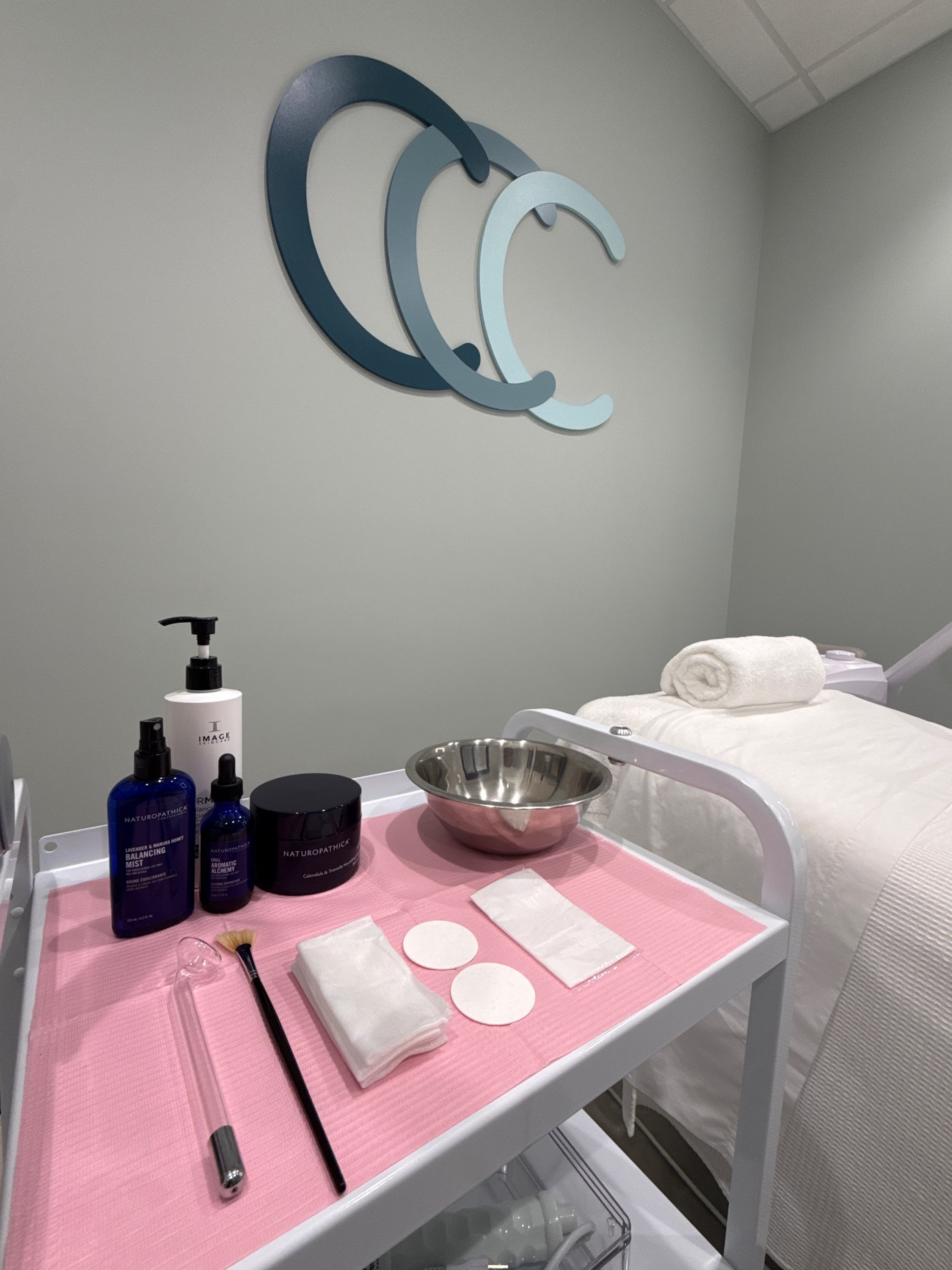 Customized facial treatment setup at CCC Wellness Wellness in St. Augustine