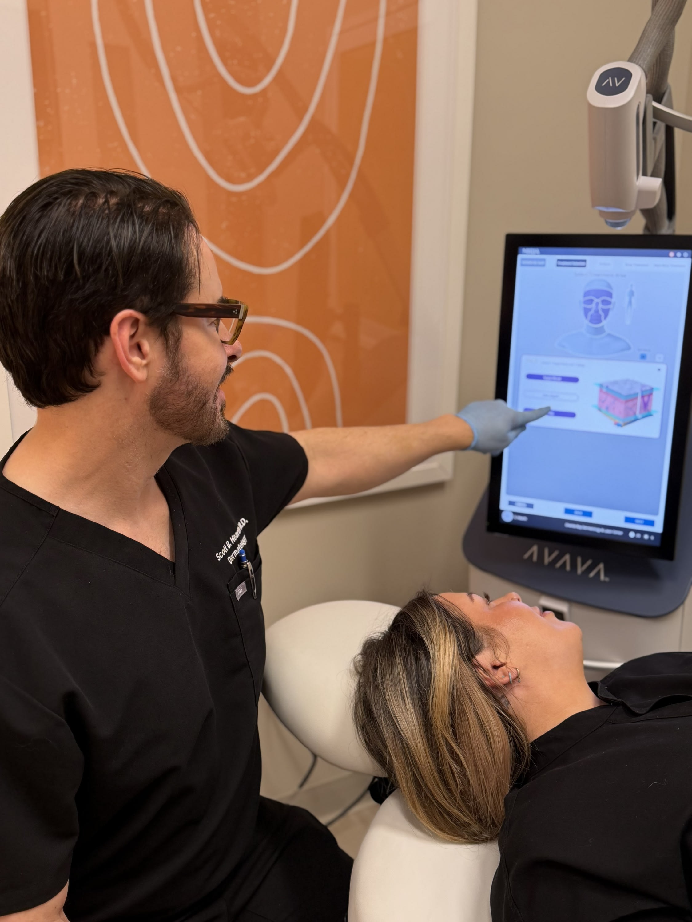Dr. Hearth at Granite Bay Dermatology and Laser Center with patient