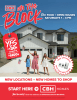 CBH Homes "On the Block" event promoting Saturday open houses, free food, up to $30,000 toward payments, and free appliances.