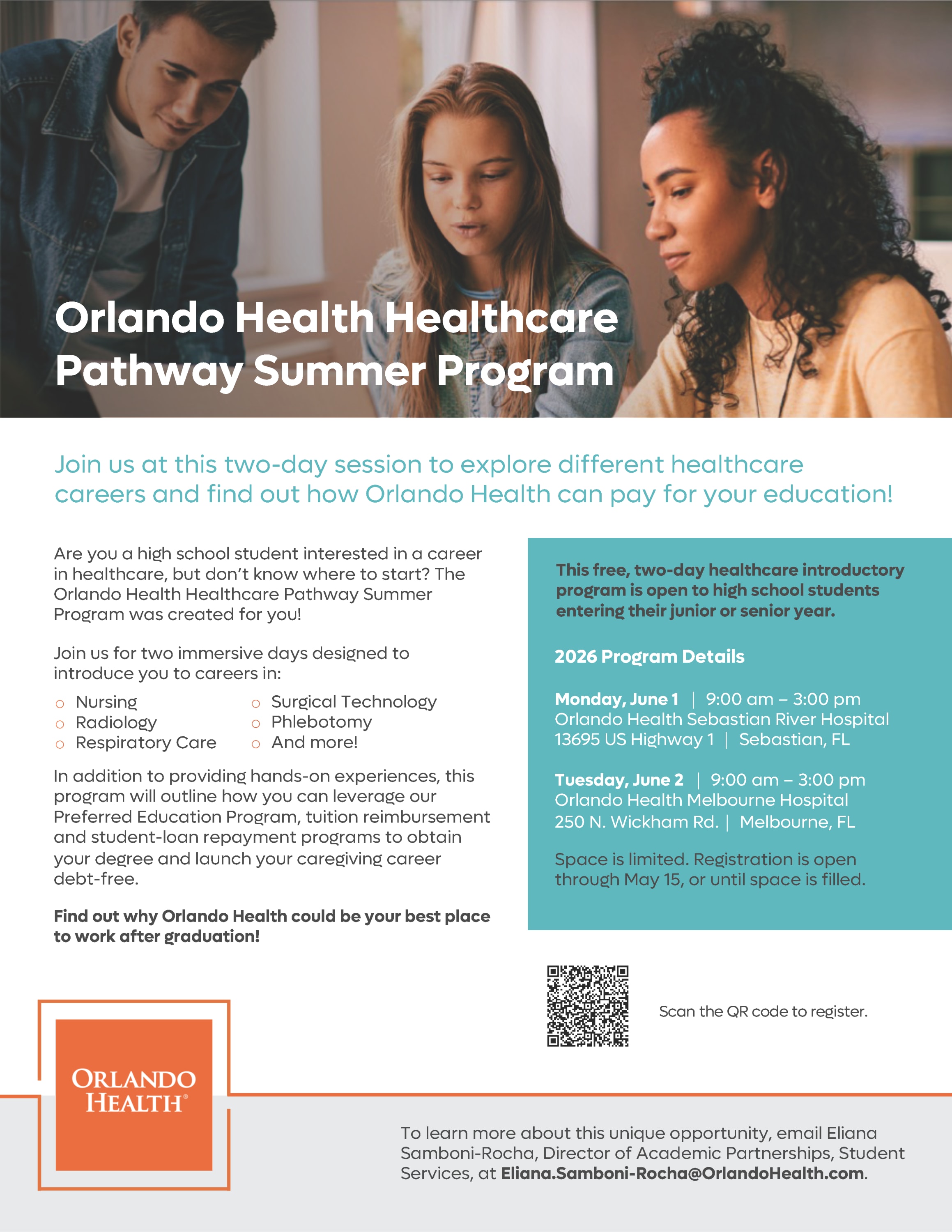 Orlando Health Healthcare Pathway Summer Program