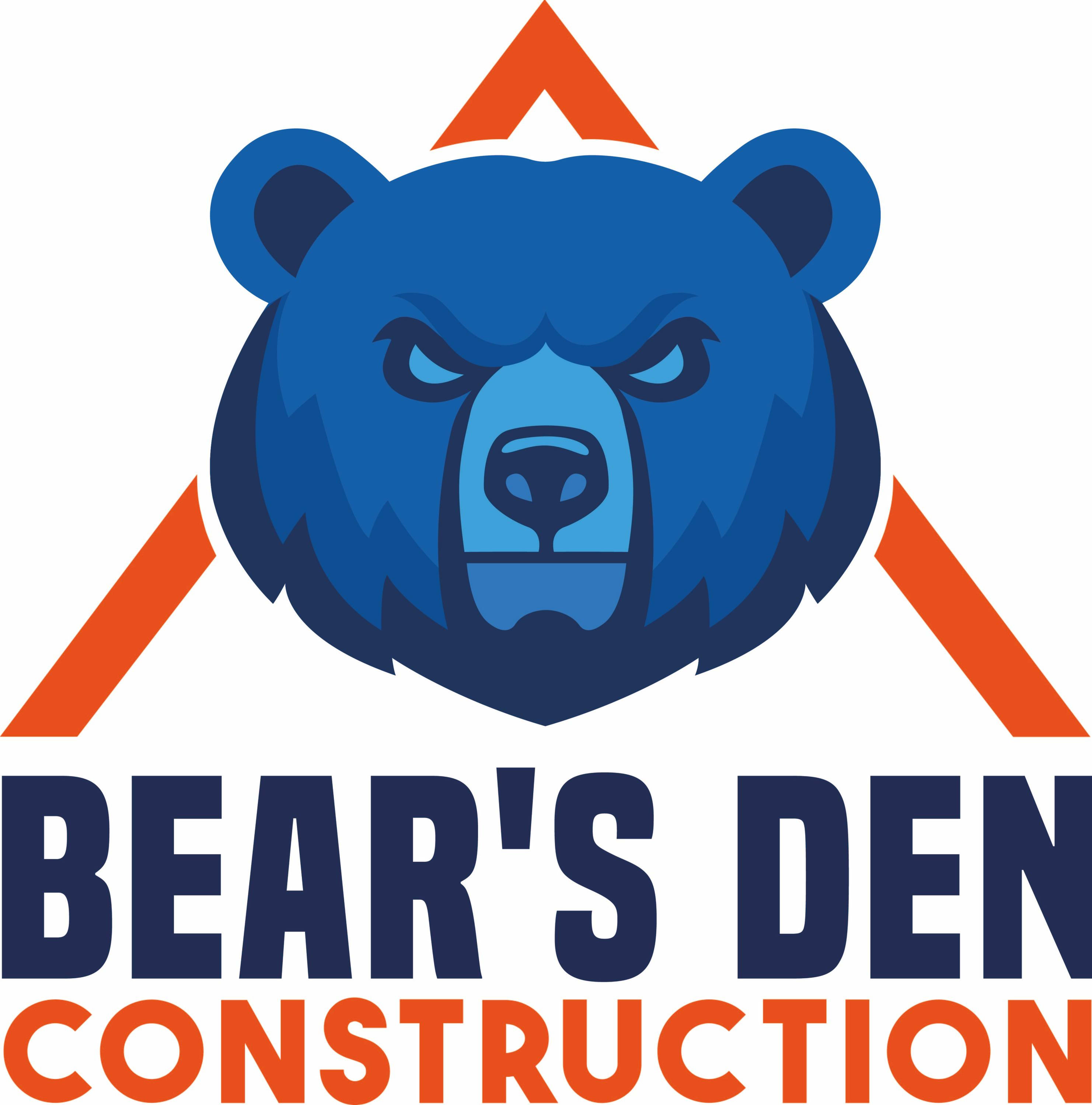 Bear's Den Construction logo, Springfield MO roofing and exterior restoration company