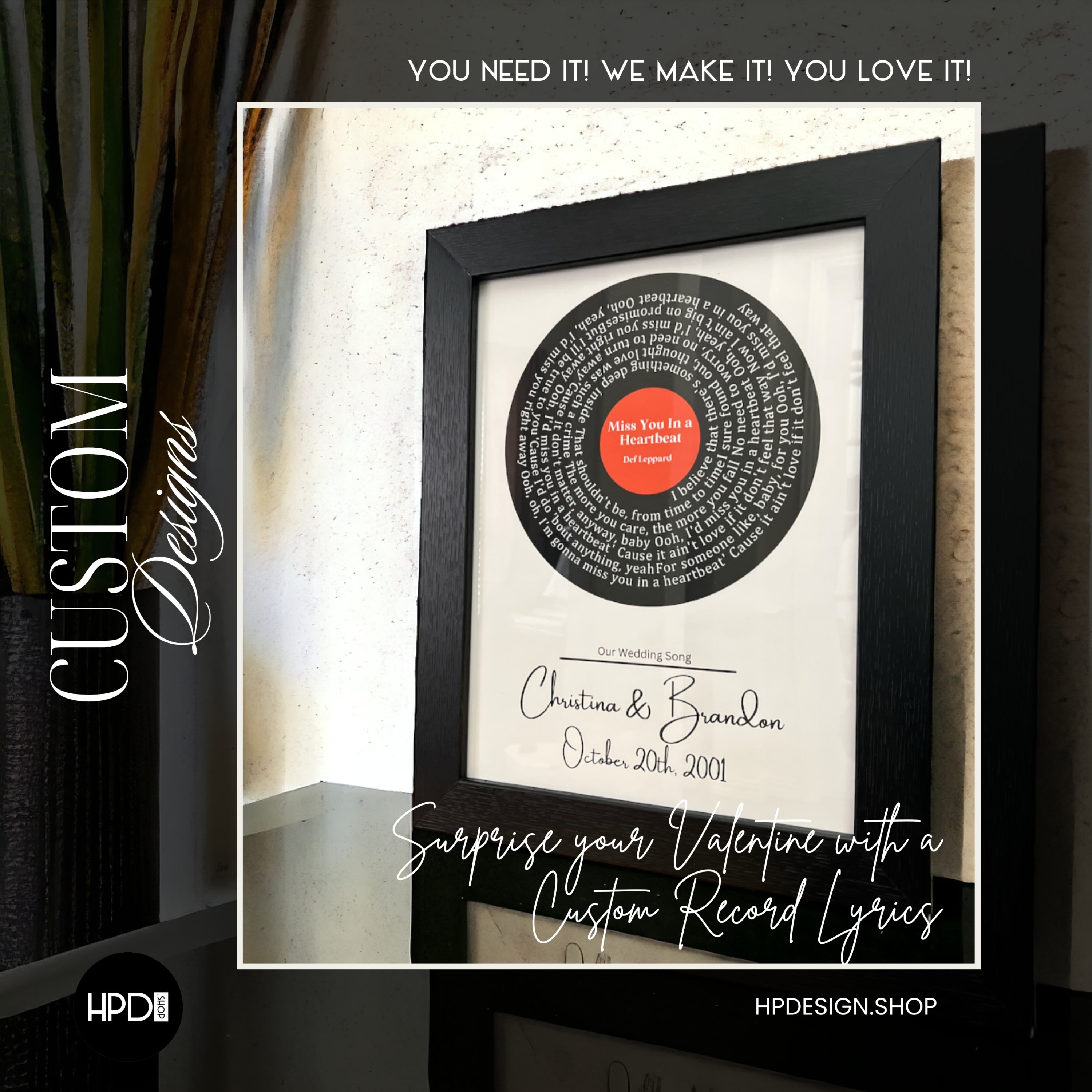 Custom Song Lyrics Record