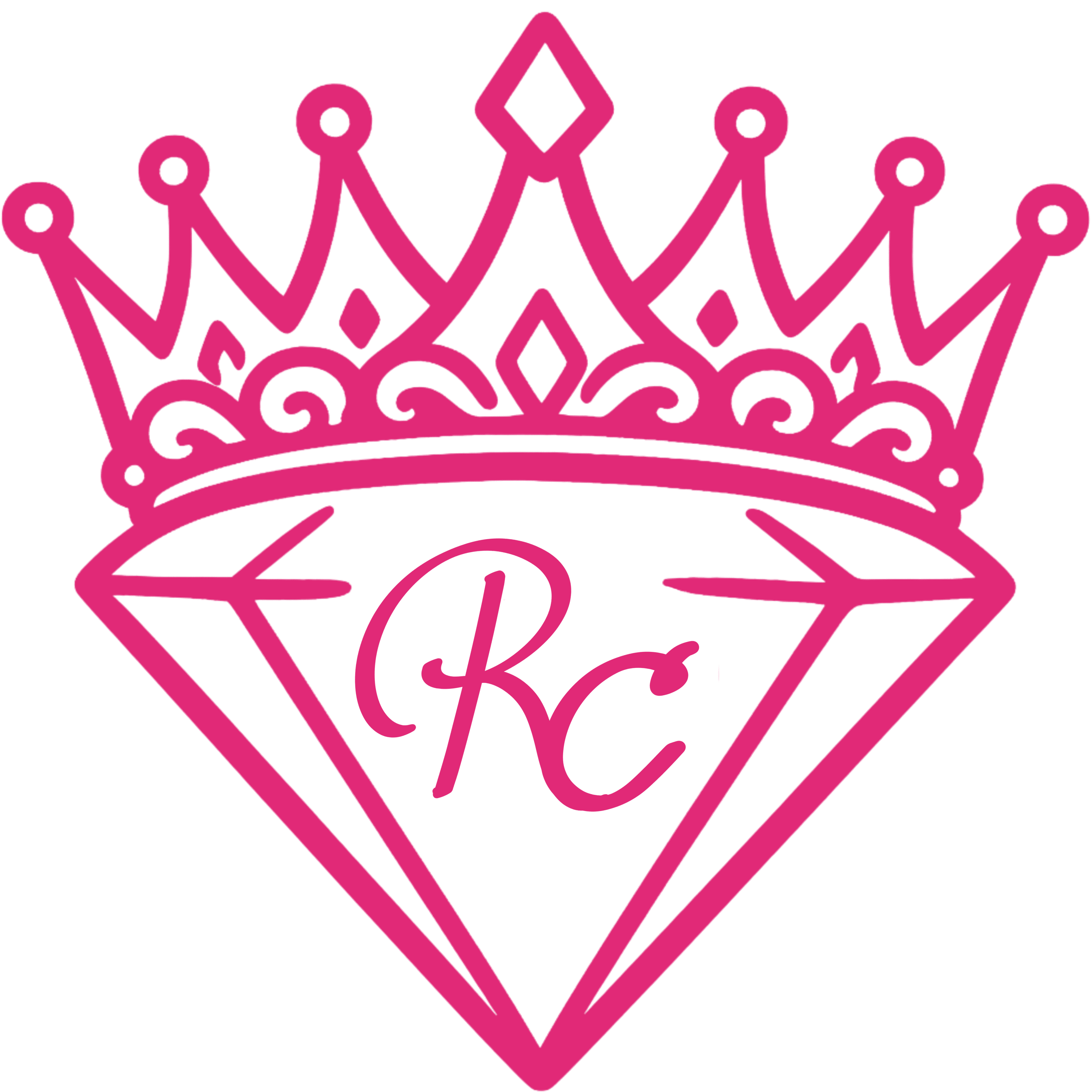 Official brand logo for Radiantly Crowned™ by Tiffany The Diamond, featuring elegant text and professional branding.