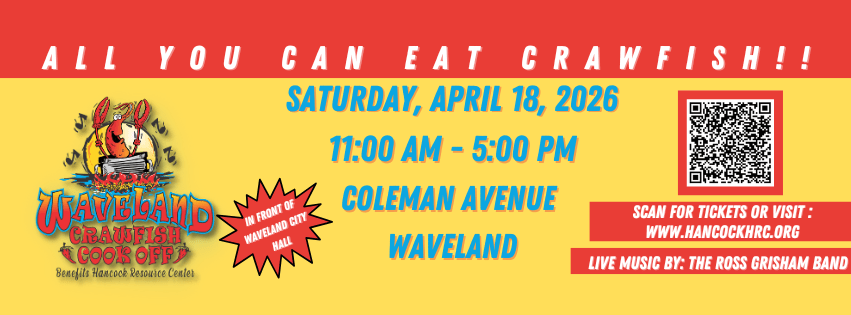 Waveland Crawfish Cookoff - QR code for tickets